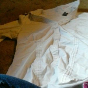 White dress button down